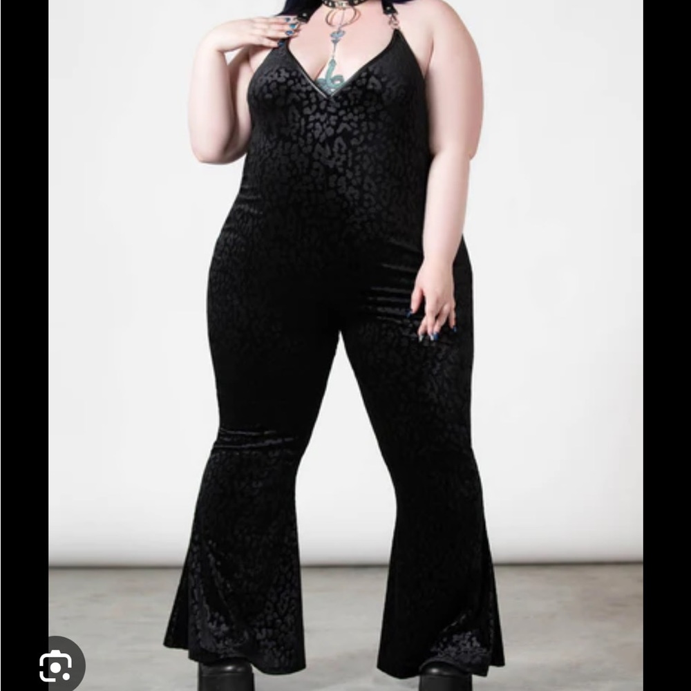 NWT KILLSTAR BLACK HUNTRESS LEOPARD PRINT CATSUIT ONE PIECE SIZE 4X XXXXL